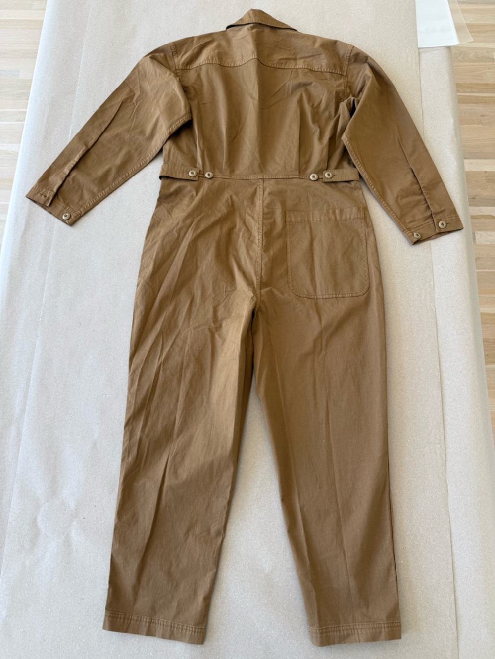 Alex Mill — Utility Cotton Twill Jumpsuit - Hickory — Size L - Picture 15 of 16